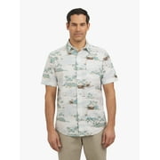 Chaps Mens and Big Mens Linen-Blend Print Woven Shirt, Sizes S-3XL