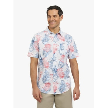 Chaps Men's and Big Men's Linen-Blend Print Woven Shirt, Sizes S-3XL