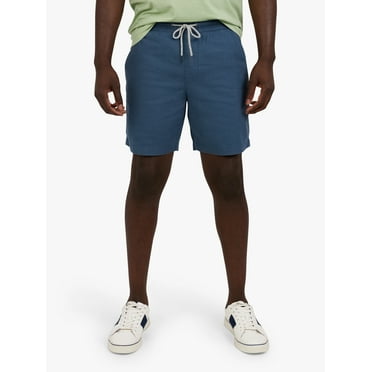 Chaps Men's and Big Men's Linen-Blend Pull-On Shorts, Sizes S-2XL, 7" Inseam