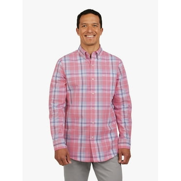 Chaps Men's and Big Men's Long Sleeve Classic Fit CVC Woven Shirt, Sizes S-3XL