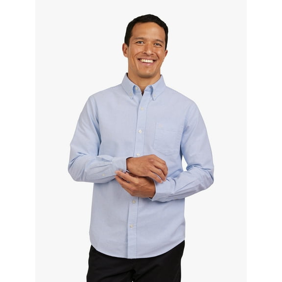 Chaps Men's and Big Men's Seacoast Wash Long Sleeve Oxford Woven Shirt, Sizes S-3XL