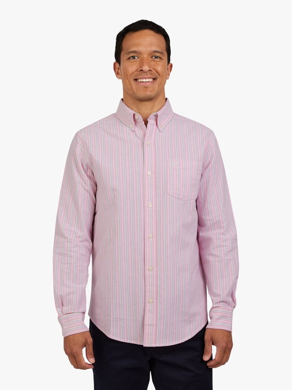 Men's and Big Men's Seacoast Wash Long Sleeve Oxford Woven Shirt, Sizes S-3XL