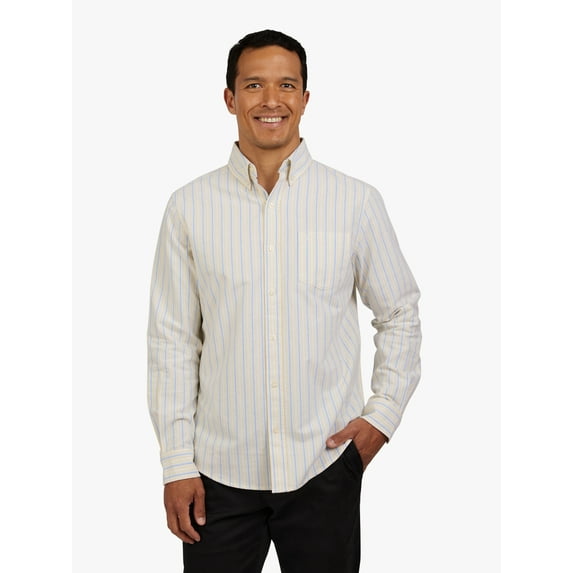 Chaps Men's and Big Men's Seacoast Wash Long Sleeve Oxford Woven Shirt, Sizes S-3XL