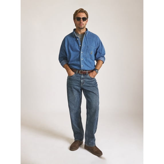 Chaps Men’s and Big Men’s Loose-Fit Straight-Leg Jeans, Sizes 30-40