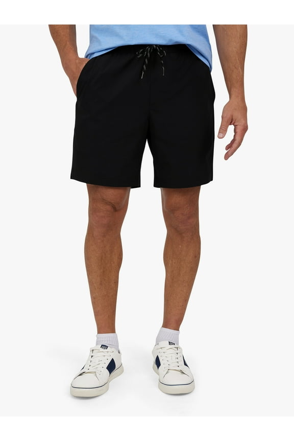 Men's and Big Men's Pull on Performance Shorts, Sizes S-2XL, 7" Inseam