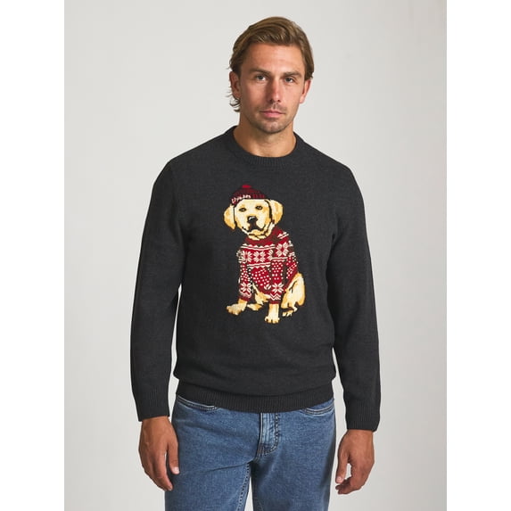Chaps Men’s and Big Men’s Retriever Graphic Sweater, Sizes S-2XL