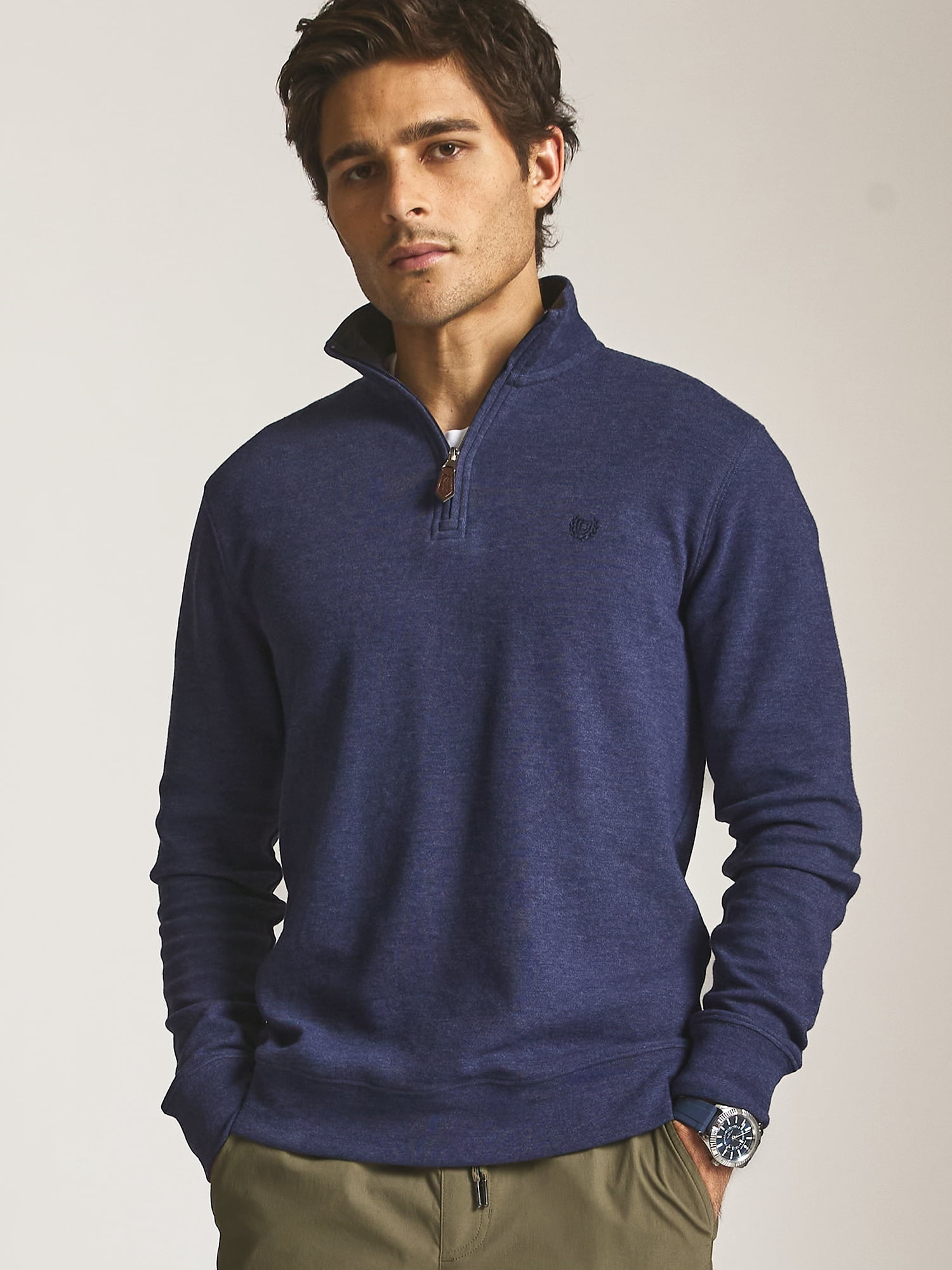 Chaps Men’s and Big Men’s Riverstone Quarter Zip Sweater, Sizes S–2XL