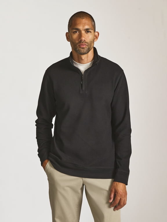 Men’s and Big Men’s Seacoast Cabin Quarter Zip Sweater, Sizes S-2XL