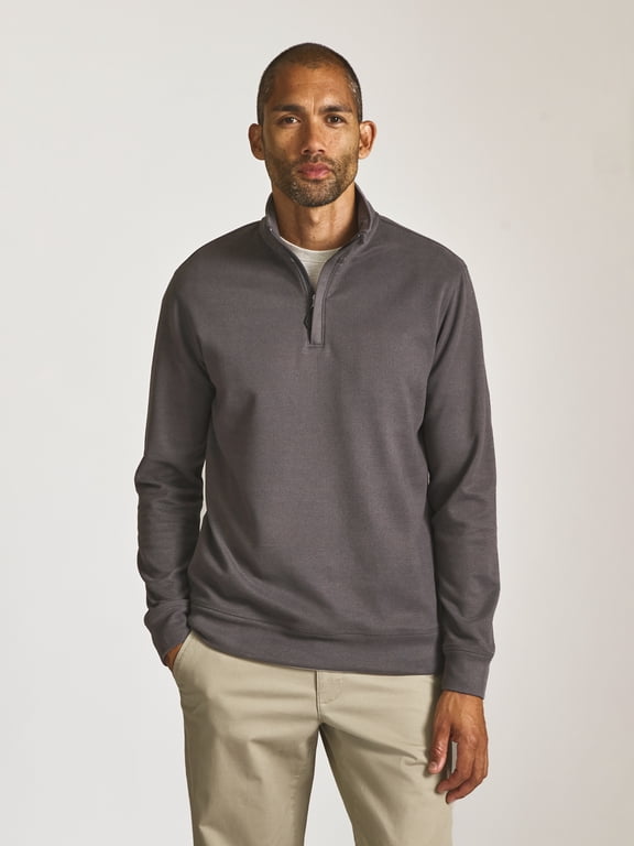 Men’s and Big Men’s Seacoast Cabin Quarter Zip Sweater, Sizes S-2XL