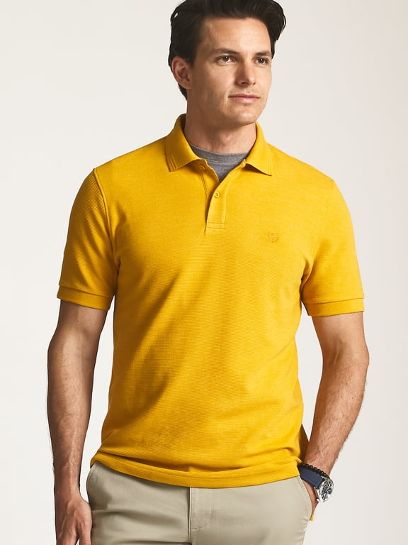 Men’s and Big Men’s Seacoast Wash Ribbed Knit Polo, Sizes S–3XL