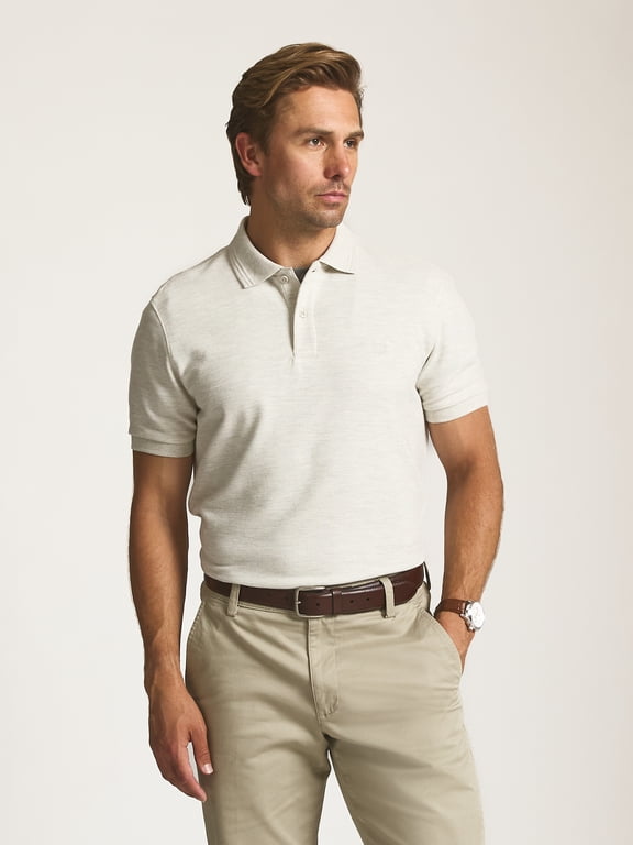 Men’s and Big Men’s Seacoast Wash Ribbed Knit Polo, Sizes S–3XL