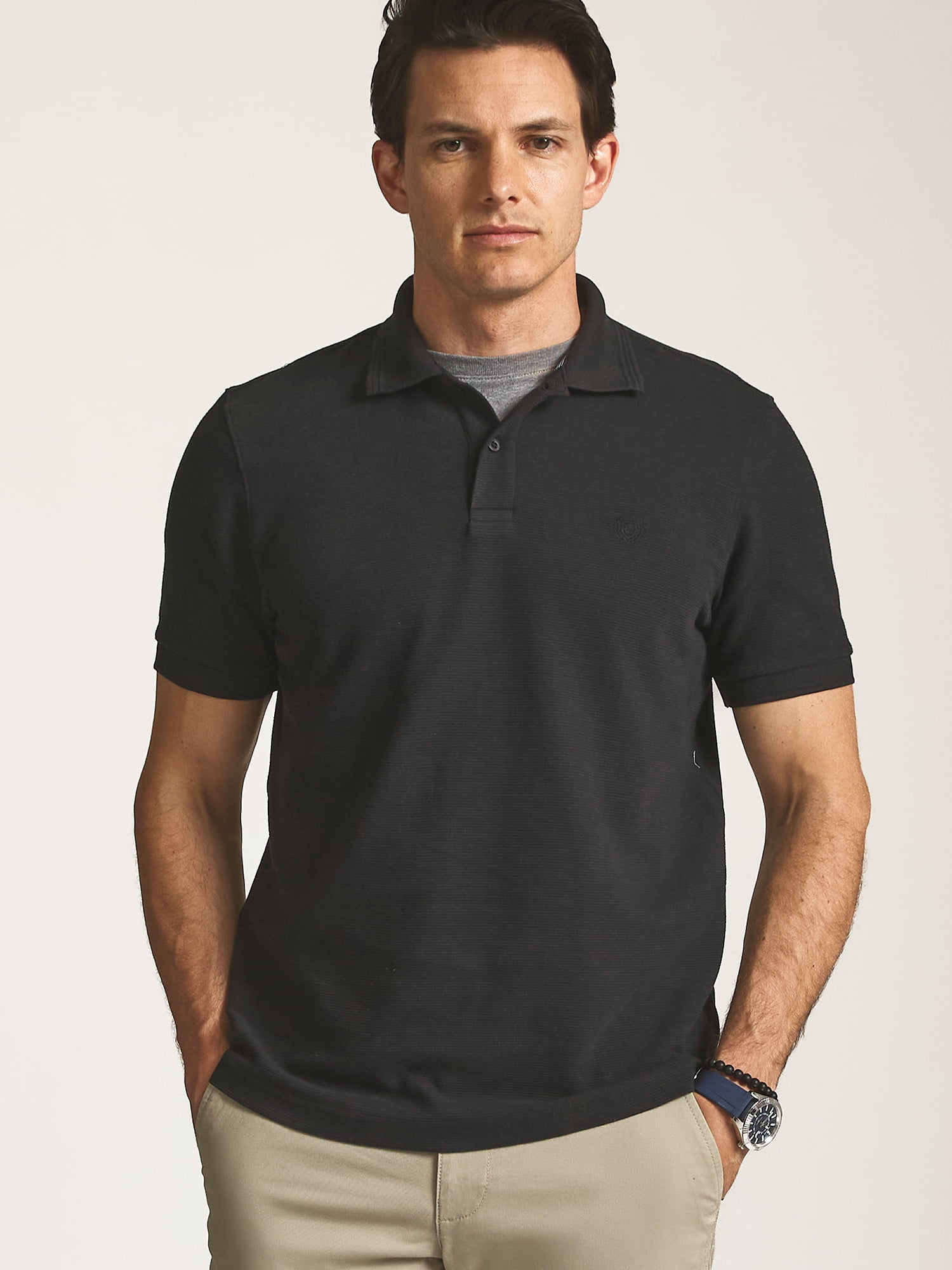 Chaps Men’s and Big Men’s Seacoast Wash Ribbed Knit Polo, Sizes S–3XL