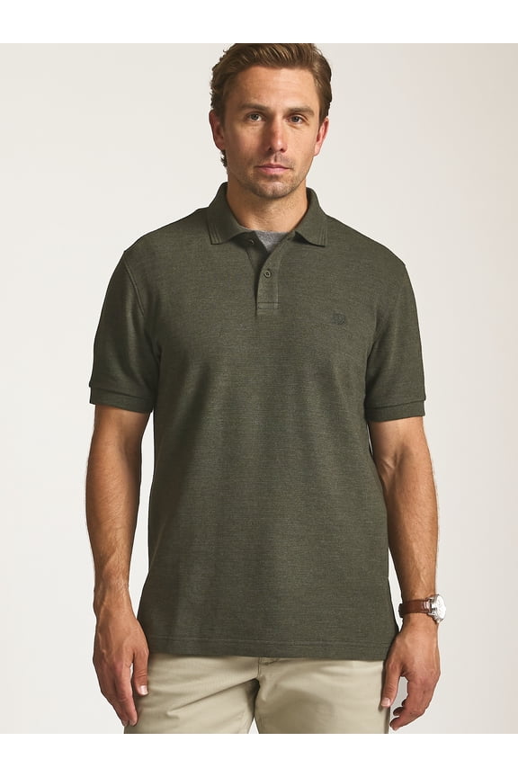 Men’s and Big Men’s Seacoast Wash Ribbed Knit Polo, Sizes S–3XL