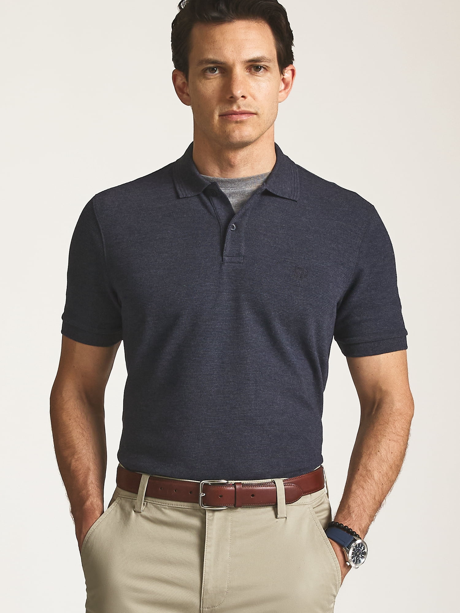 Chaps Men’s and Big Men’s Seacoast Wash Ribbed Knit Polo, Sizes S–3XL