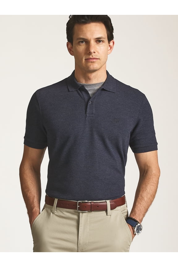 Men’s and Big Men’s Seacoast Wash Ribbed Knit Polo, Sizes S–3XL