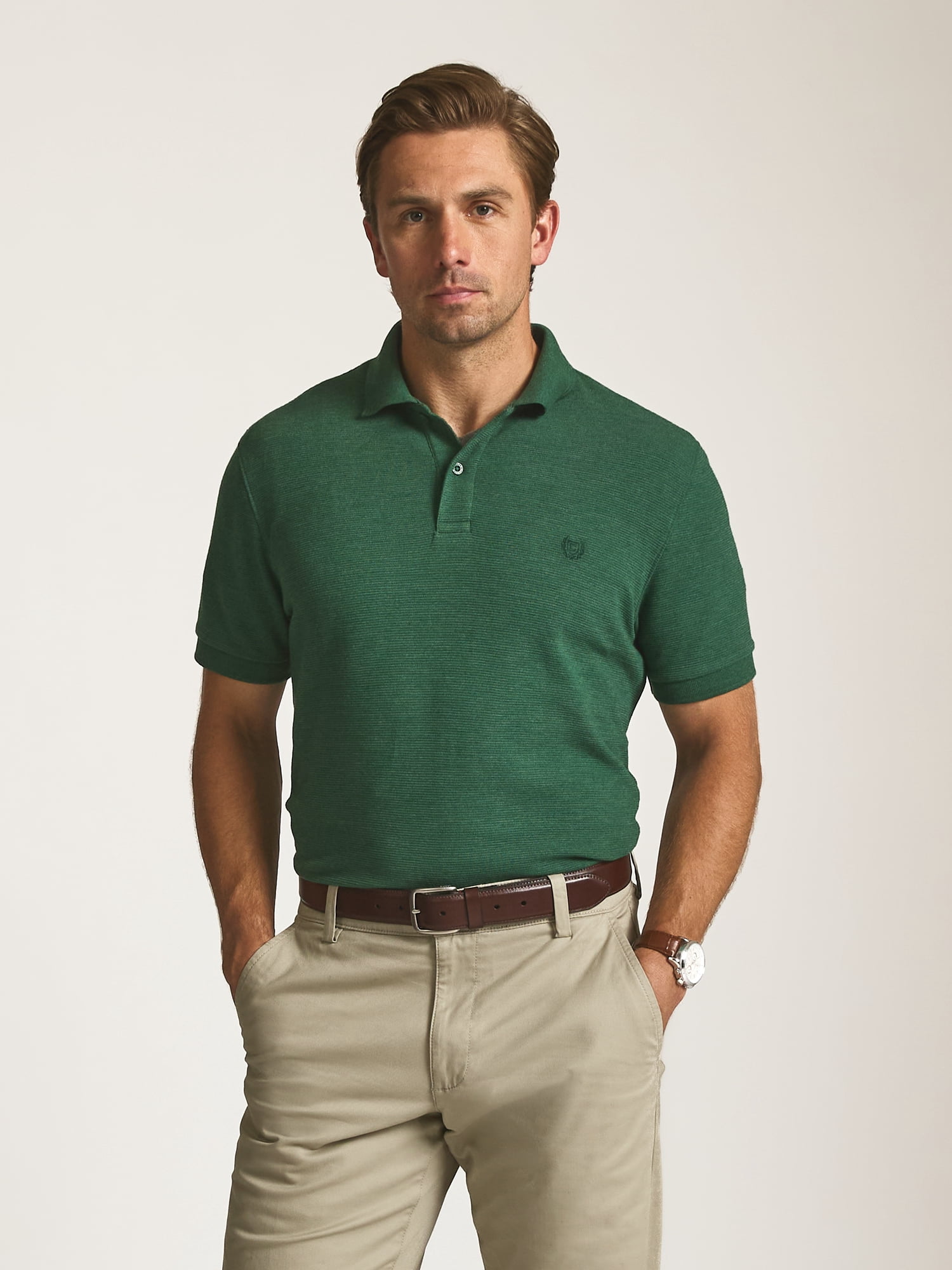 Chaps Men’s and Big Men’s Seacoast Wash Ribbed Knit Polo, Sizes S–3XL