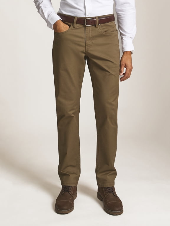 Men’s and Big Men’s Seacoast Wash Stretch Twill 5-Pocket Pants, Sizes 30-40