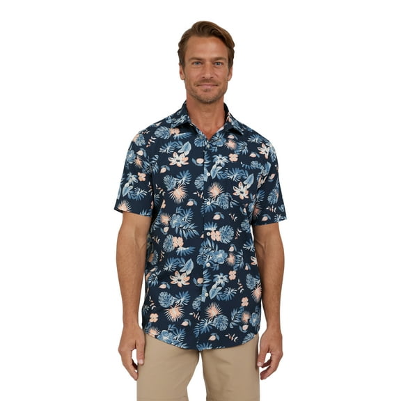 Chaps Men's and Big Men's Short Sleeve Everyday Performance Shirt, Sizes S-3XL