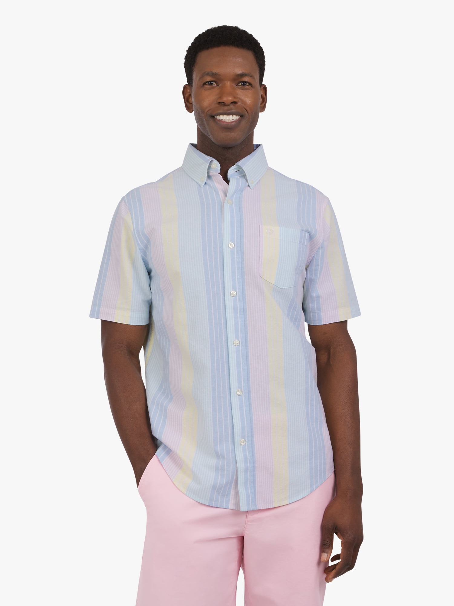 Chaps Men's and Big Men's Short Sleeve Oxford Woven Shirt, Sizes S-3XL