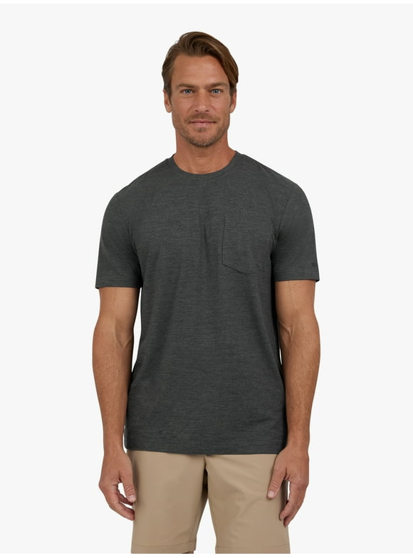 Men's and Big Men's Short Sleeve Performance Pocket Tee Shirt, Sizes S-3XL