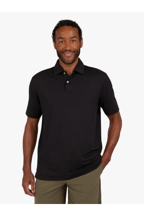 Men's and Big Men's Short Sleeve Performance Solid Polo Shirt, Sizes S-3XL