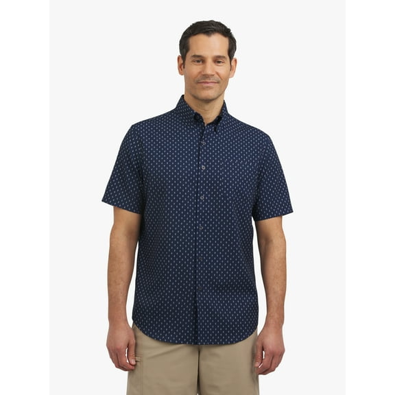 Chaps Men's and Big Men's Short Sleeve Everyday Performance Woven Shirt, Sizes S-3XL