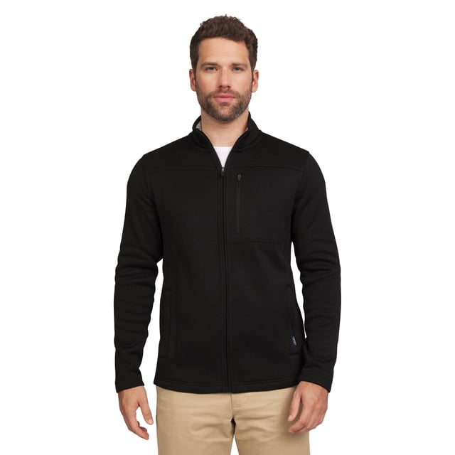 Joe's USA Men's Athletic Full-Zip Sweatshirt - 2XL Black, 65/35 Cotton/Poly Fleece