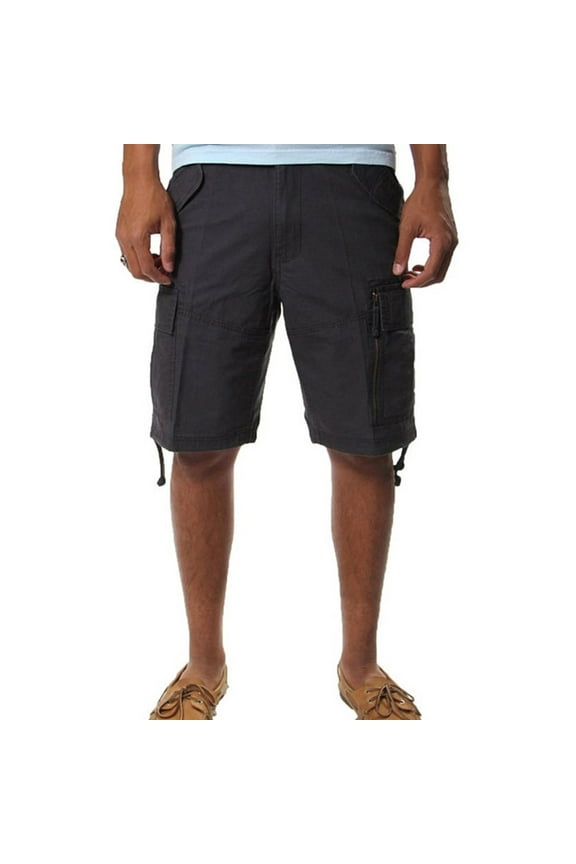 Mens Classic Fit Casual Cargo Shorts, Grey, 30