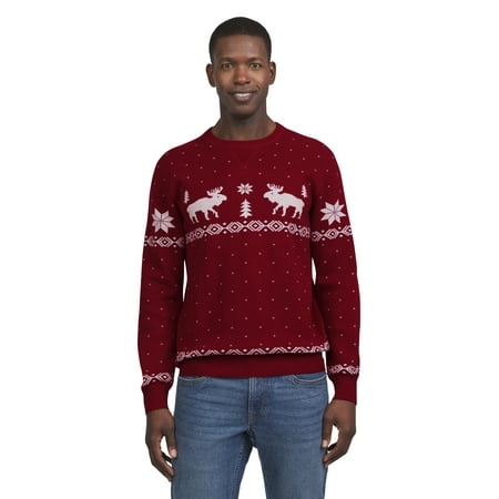 Chaps Mens Holiday Crew Neck Pullover Christmas Sweater, Sizes S - 2XL