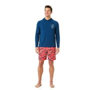 Chaps Mens Long Sleeve Graphic Rash Guard, Sizes S-3XL