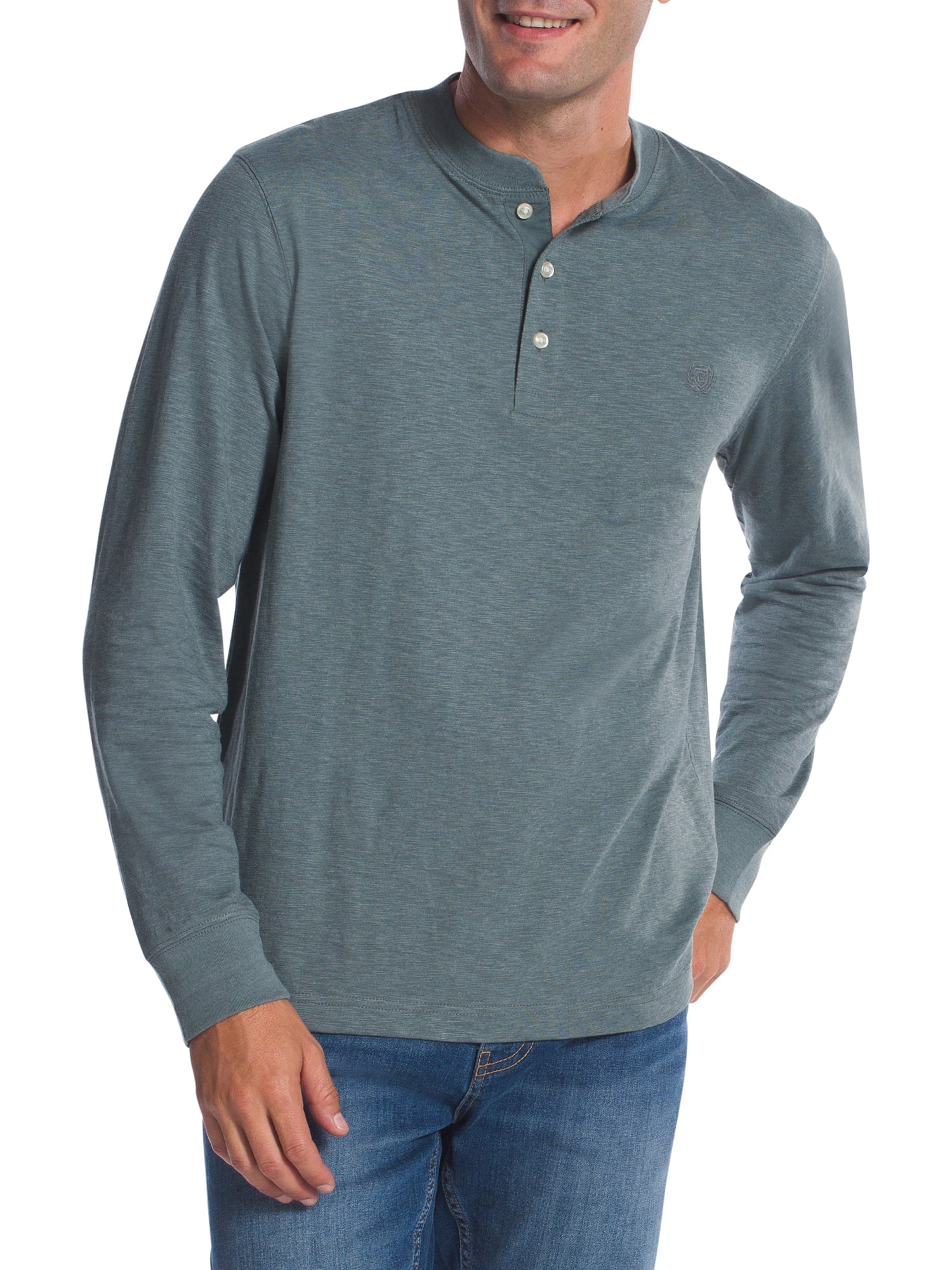 Chaps Mens Long Sleeve Pullover Henley Shirt - Walmart.com