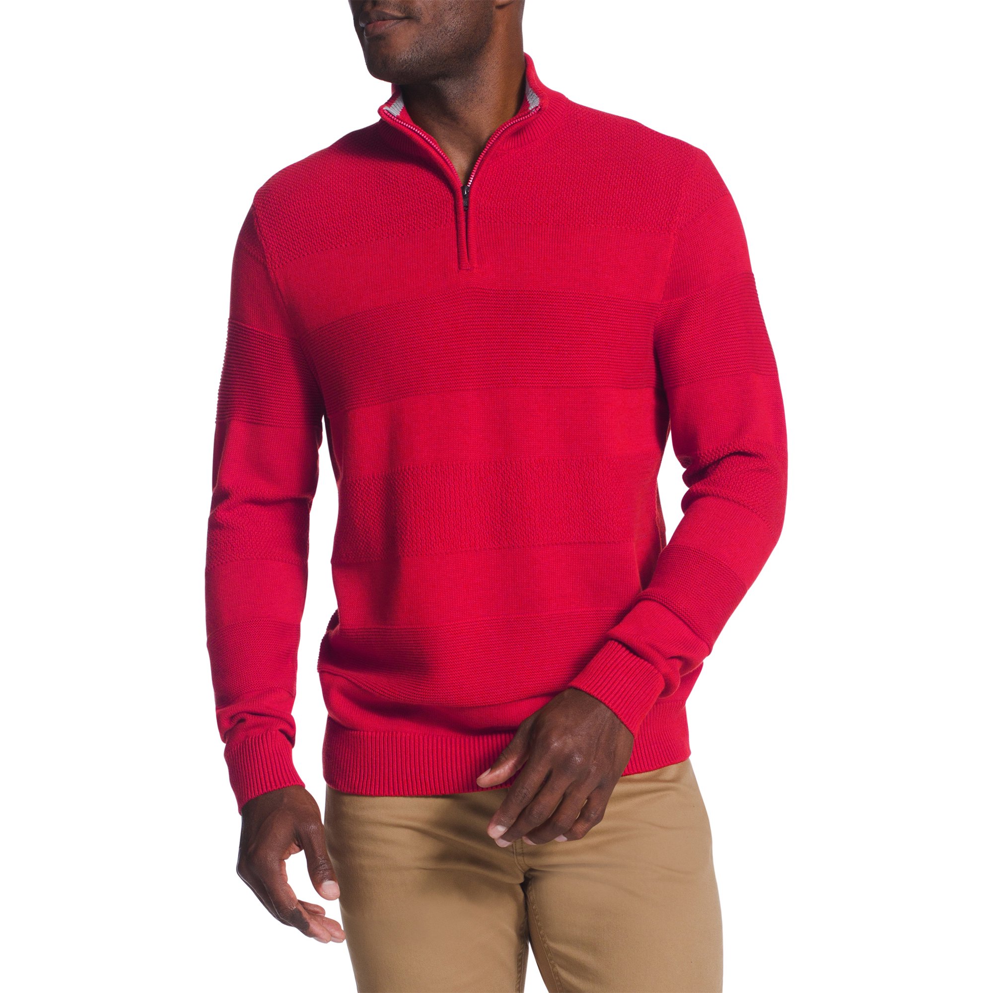 Chaps Mens Solid Textured Mockneck Quarter Zip Sweater Size S-2XL -  Walmart.com