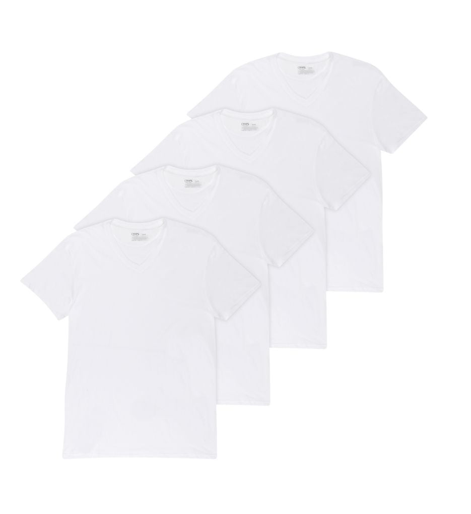 Chaps Mens V-Neck T-Shirt, 4-Pack