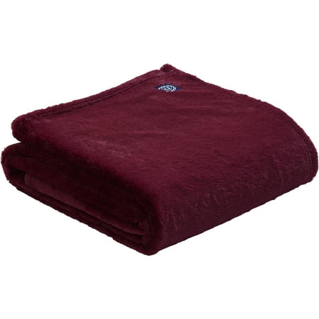 Chaps Plush Bed Blanket with Faux Fur Reverse - Twin 60 X 90, Red