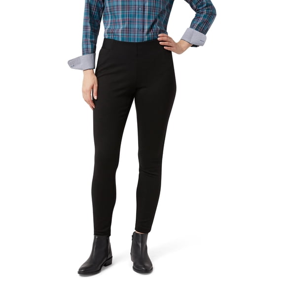 Chaps Pull On Full Length Slim Leg Ponte Pant