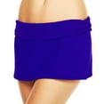 thumbnail image 1 of Chaps Purple Fold Over Skirtini Swim Skirt Bottoms Swimwear Women's 6, 1 of 2