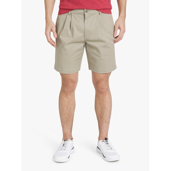 Chaps Men's Seacoast Stretch Twill Pleated Short, Sizes 30-40, 8" Inseam