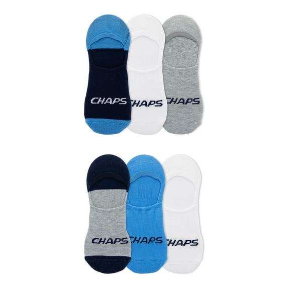 Chaps Sport Men's Multi Color Stripe Sport High Cut Liner Socks 6-Pair Pack