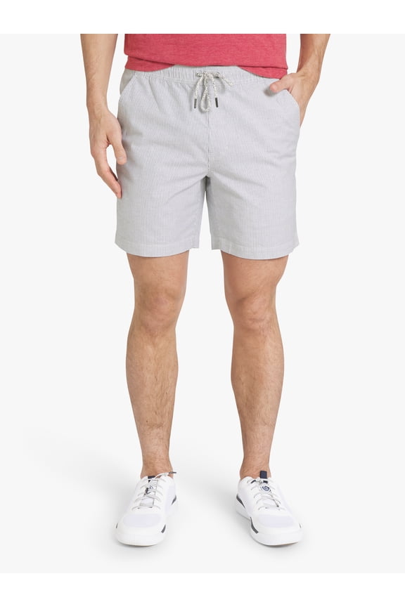 Men's Stretch Oxford Pullon Short, Sizes S-2XL, 7" Inseam