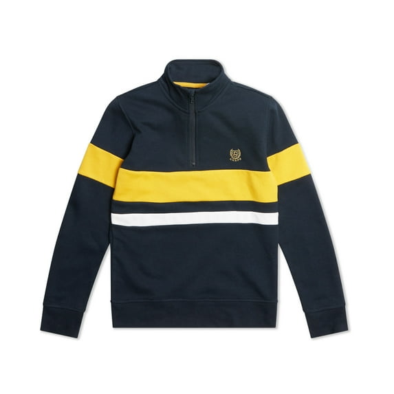 Chaps Toddler Boy Long Sleeve Colorblock Quarter Zip Fleece, Sizes 2T-5T