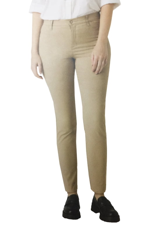 Women's Casual Stretch Solid Print Pant, Khaki, 12