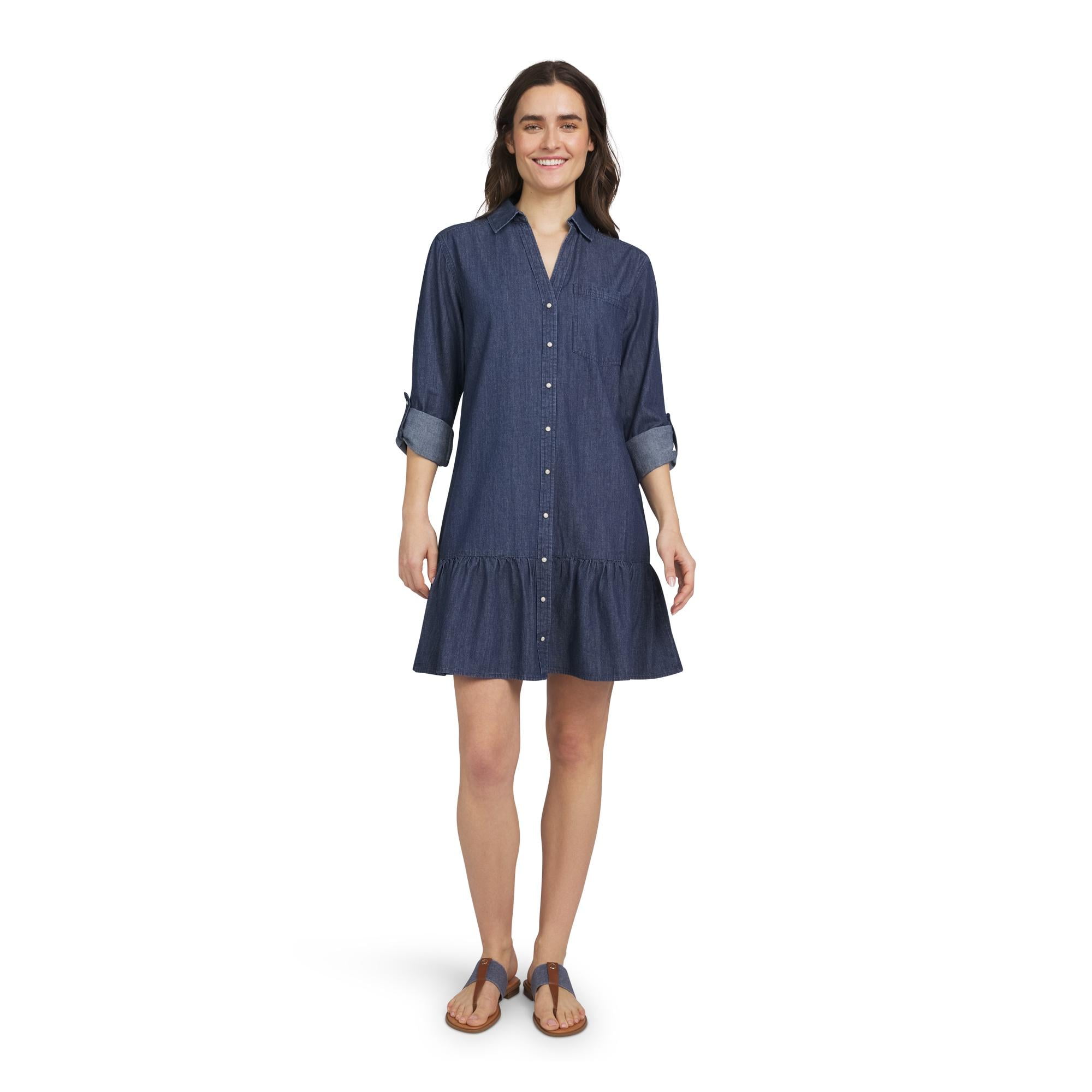 Chaps flutter sleeve dress online
