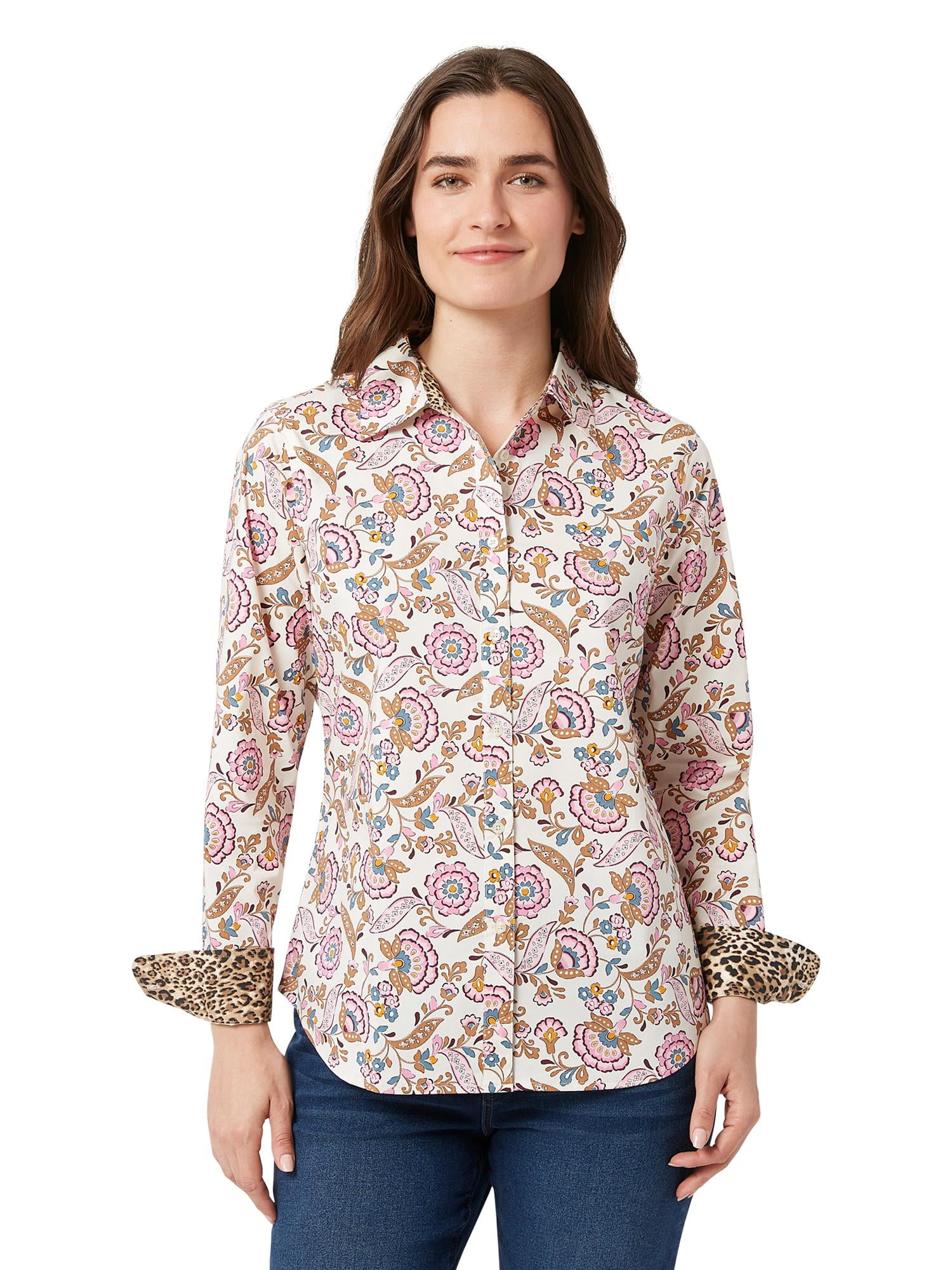 womens chaps button down shirts