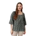 thumbnail image 1 of Chaps Women's Squareneck Peasant Top, 1 of 3