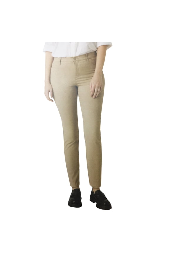 Women's Stretch Trouser Pant (Khaki, 10)
