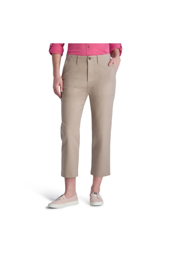 Women's Utility Pants - Comfort Stretch Flat Front Chinos - Khaki Tech Pants for Women