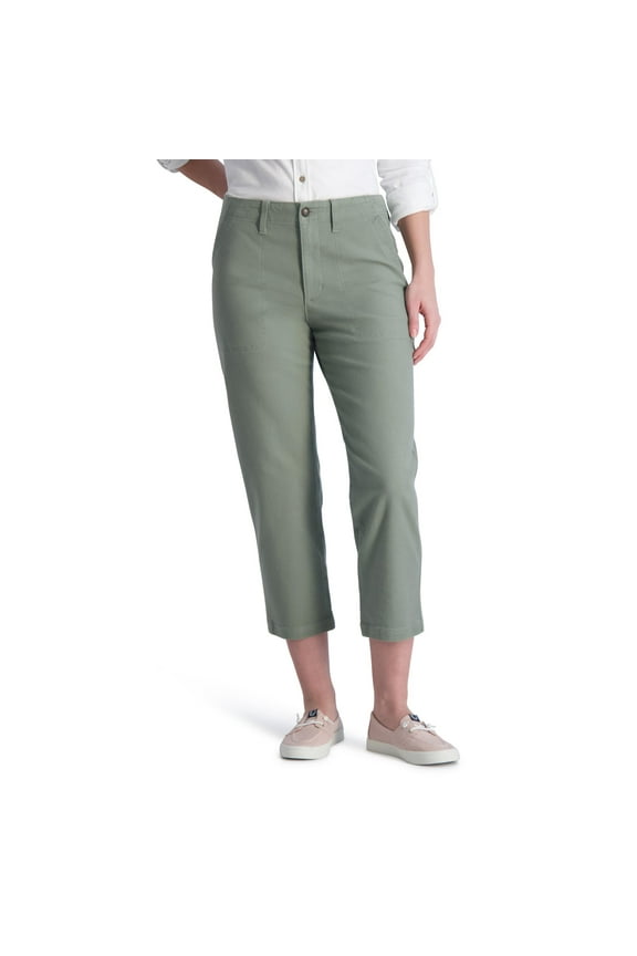 Women's Utility Pants - Comfort Stretch Flat Front Chinos - Khaki Tech Pants for Women