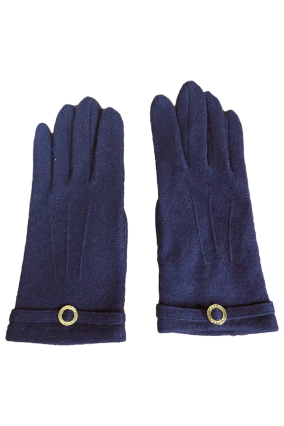 Womens Sleek Purple Wool Blend Gloves Large/X-Large