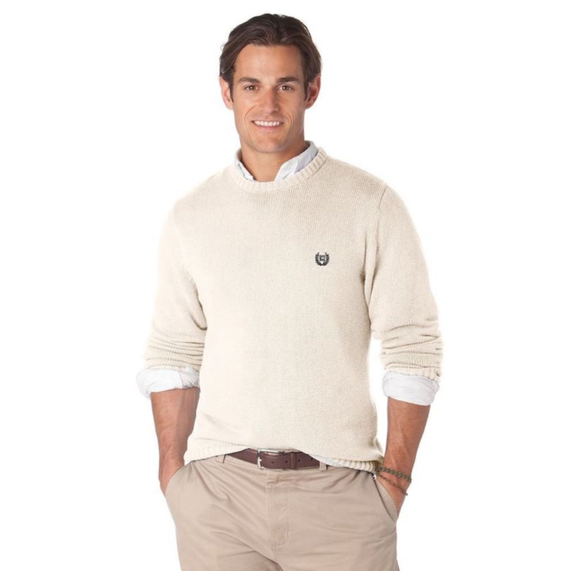mens cotton crewneck sweater