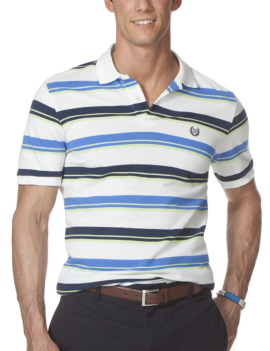 Chaps by Ralph Lauren Men's Key Items Short Sleeve Stripe Pique Polo